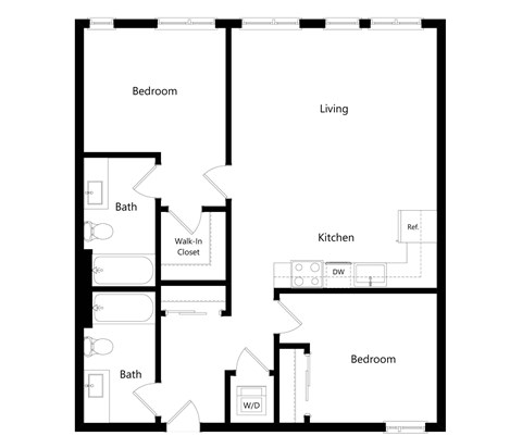 Amara Apartments in Portland, Oregon B1.1 Floor Plan